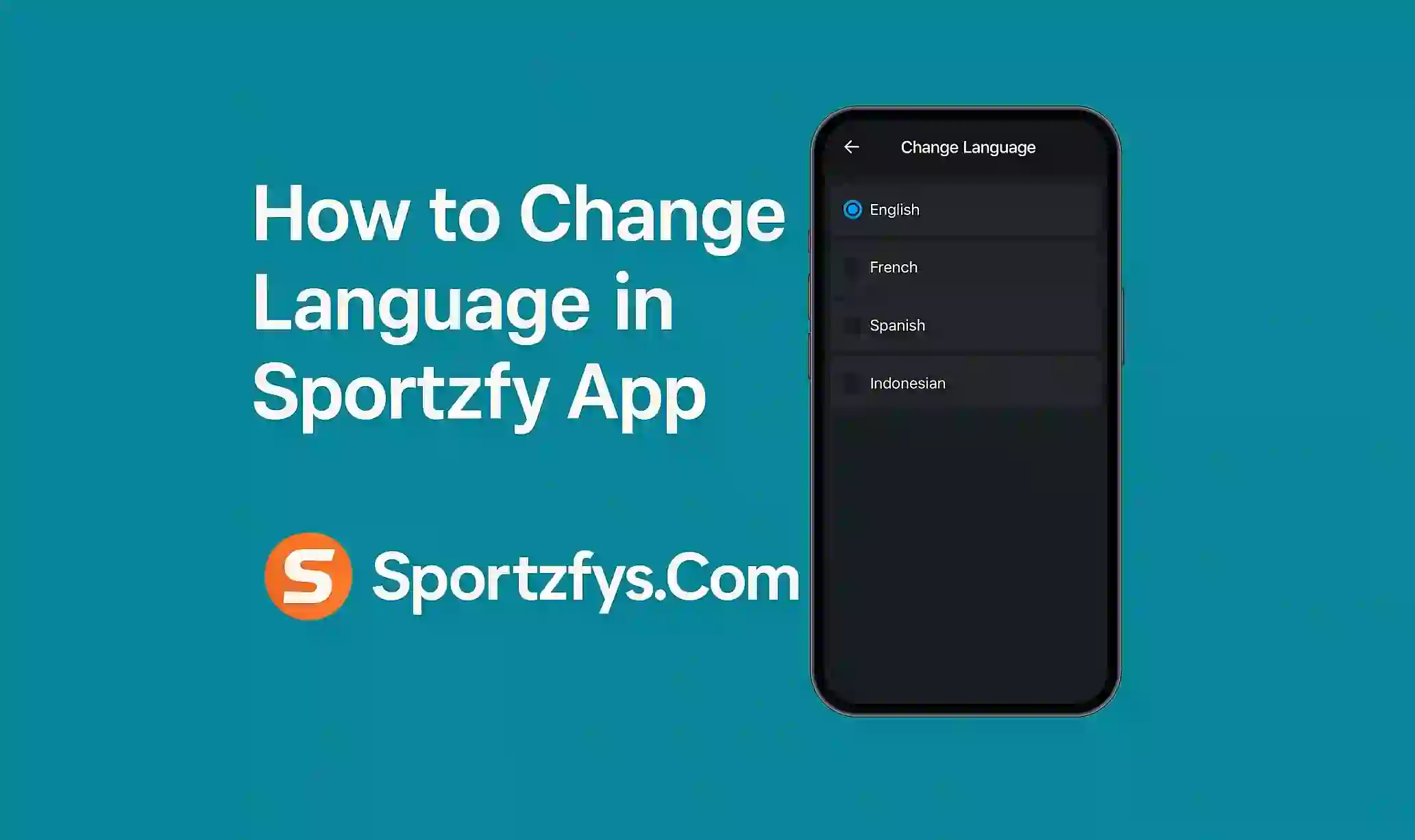 How to Change Language in Sportzfy App
