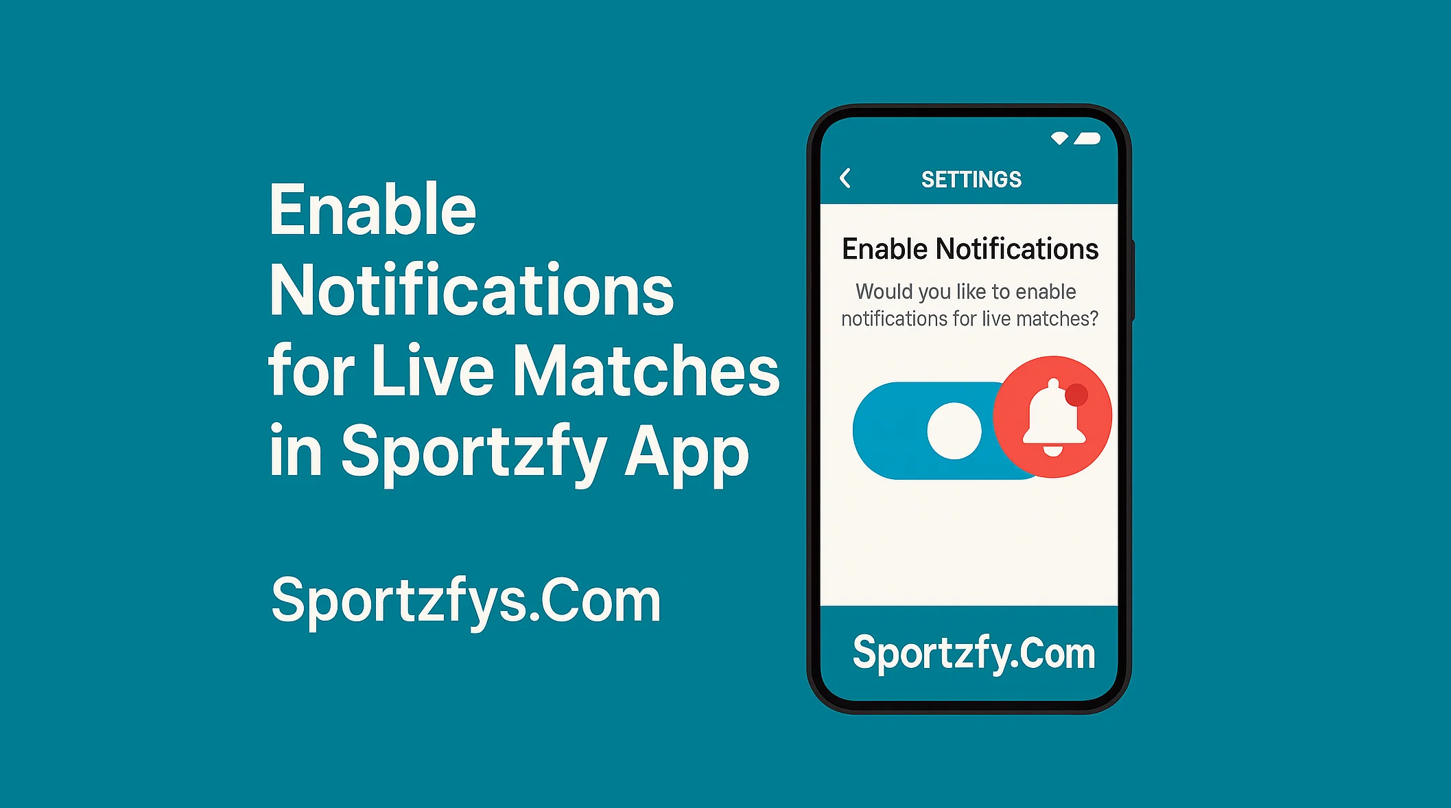 Enable Notifications for Live Matches in Sportzfy App