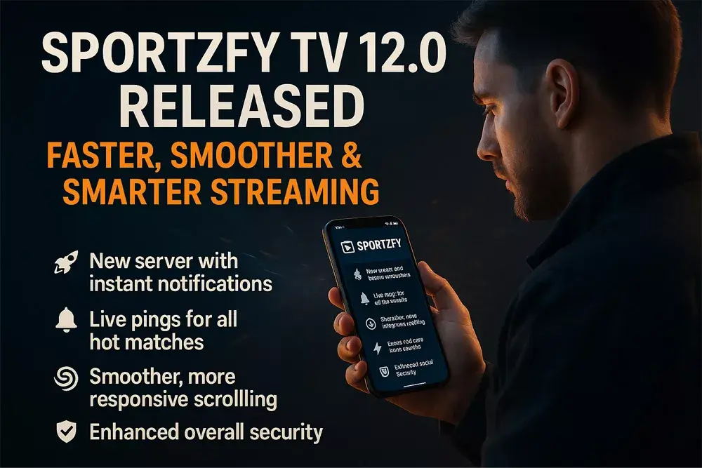 Sportzfy TV 12.0 Released – Faster, Smoother & Smarter Streaming