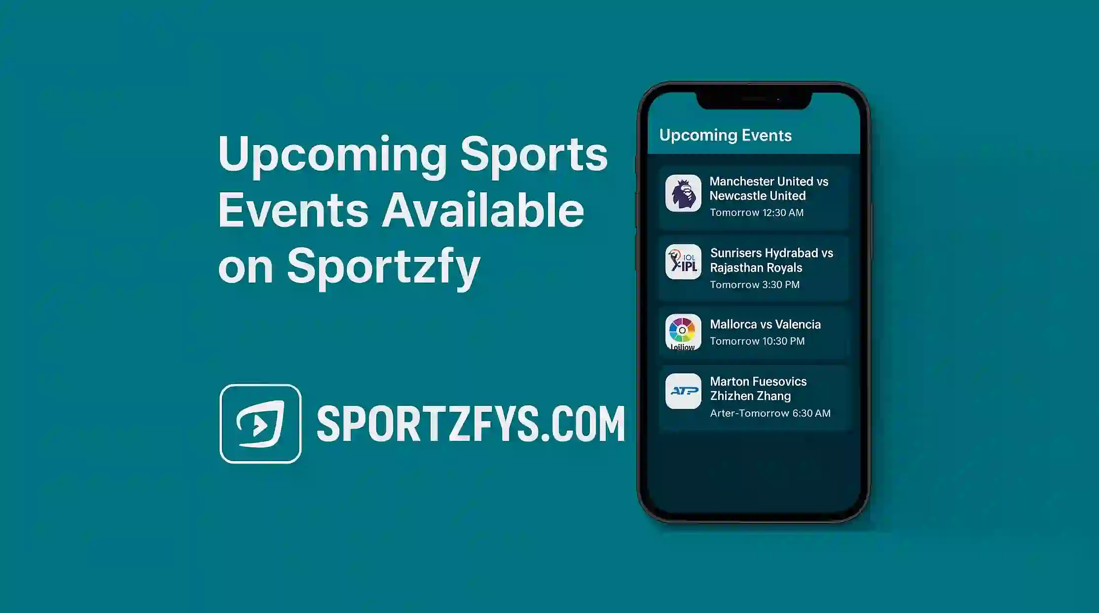 Upcoming Sports Events Available on Sportzfy